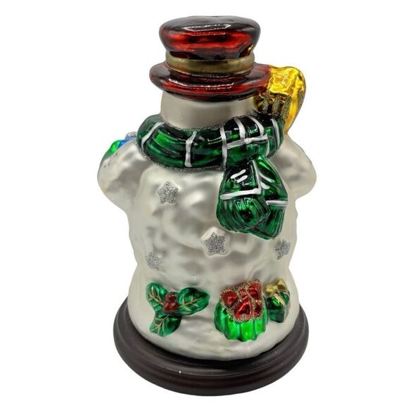 Thomas Pacconi Classics Vintage Blown Glass Christmas Snowman 10” - Picture 5 of 6